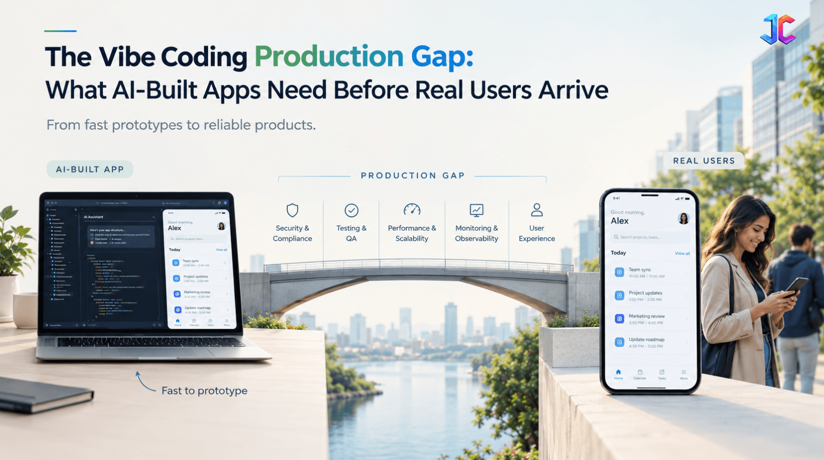 The Vibe Coding Production Gap: What AI-Built Apps Need Before Real Users Arrive